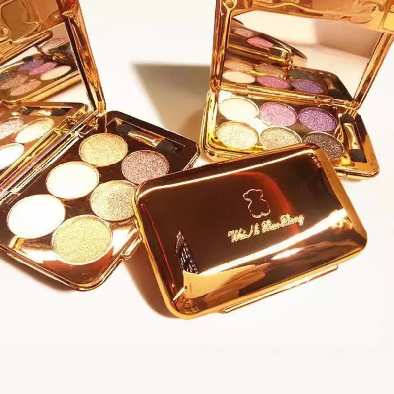 

6-color Eyeshadow, Six Colors Flash All The Way Through, Diamond Eyeshadow Palette, Pearlescent Nude Makeup, And Earth Tones