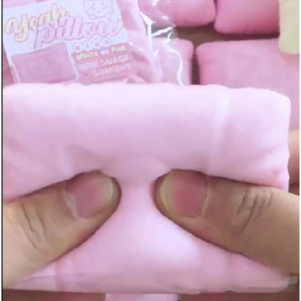 وسادة قطة محاكية ناعمة قابلة للعصر، لعبة لتخفيف التوتر بطيئة الارتفاع، أداة حسية للأطفال المصابين بالقلق واضطراب فرط الحركة ونقص الانتباه والتوحد