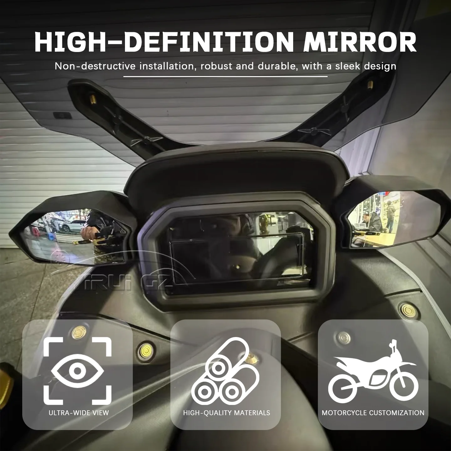 Modified Front Moving Rearview Mirror Side Mirrors Large Field View X-MAX300 XMAX300 For Yamaha XMAX 300 XMAX300 X-MAX 300 2025-