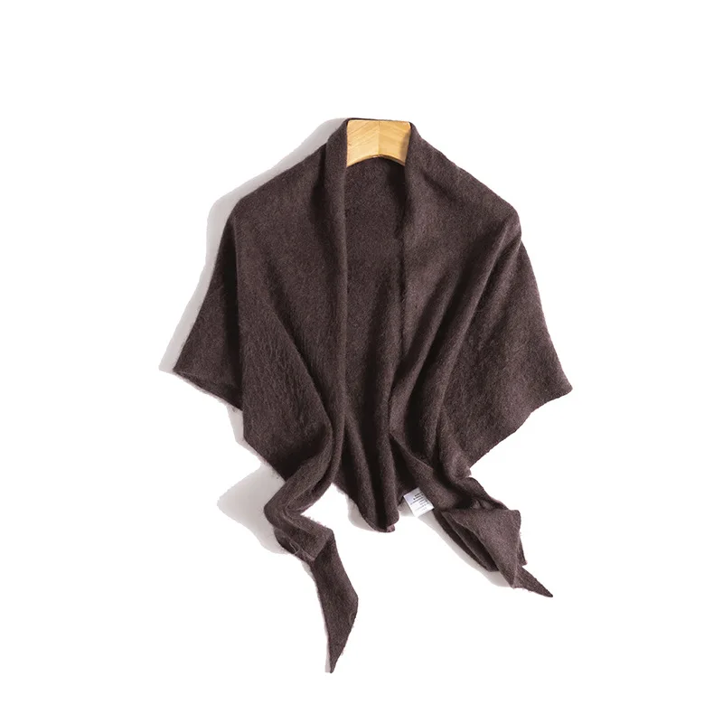 Winsleter-95.3% شال أنيق من صوف الأغنام 4.7% كشمير، الدفء، وشاح مثلث ناعم متعدد الاستخدامات للنساء، شتاء 2025 A5D714CC