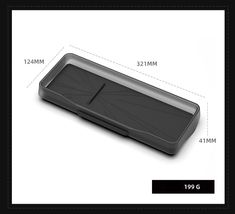 Für Tesla Model YL/Y Juniper 2026 Model 3 Highland 2024 Armaturenbrett-Aufbewahrungsfach Silikon-Mittelkonsolen-Bildschirm Rückseitiger Telefon-ETC-Kasten – Detail 2