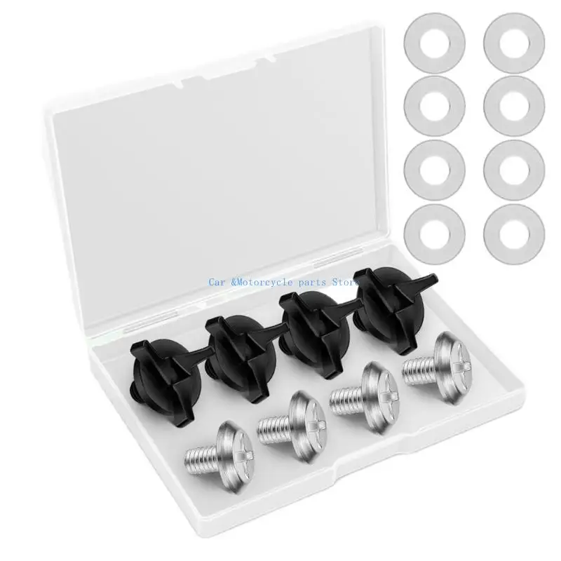 

Y9UC Enhancing Safety Motorcycle Helmets Screws With Rubber Cushioning Washers Hardware Easy Installation Helmets Accessories