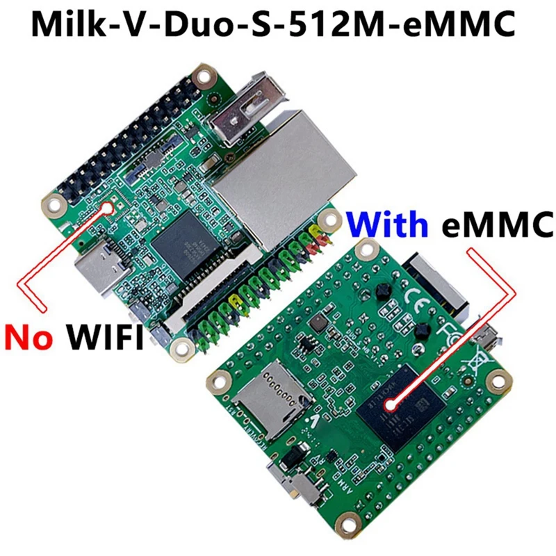 Milk-V Duo S Development Board+Poe-Long-Pin EMMC 8G RISC-V ARM Support One-Click Switching ARM/RISC-V Startup NO Wifi