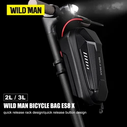 WILD MAN-Universal Folding Quick Release Bicycle Bag, EVA Hard Shell, Handlebar Bag, Electric Scooter, ES8X