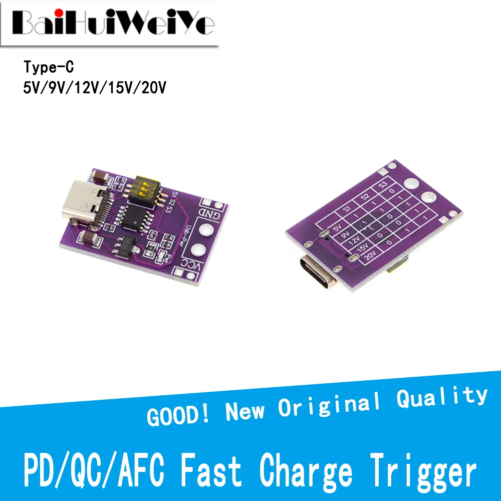 Typ-C QC AFC PD2.0 PD3.0 do DC Parof Scam Fast Charge Trigger Polling Detector USB-PD Notebook Power Supply Change Board