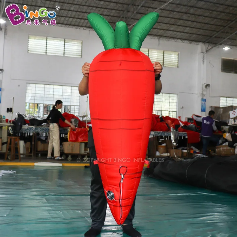 Cute 1.5 Meters High(5ft) Inflatable Carrot Model Inflatable Vegetables Toys For Kids Activity Decoration