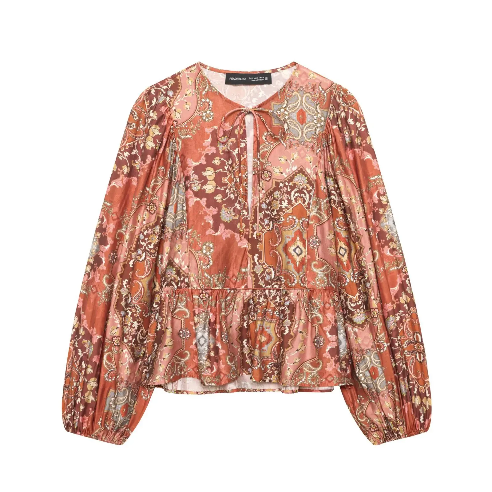 

Женский модный повседневный топ с юбочным подолом TDO4