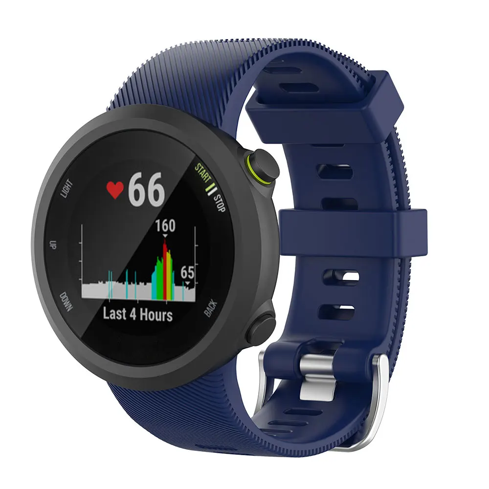 Ремешок силиконовый спортивный для Garmin Forerunner 45, сменный Браслет для наручных часов Garmin Forerunner 45S