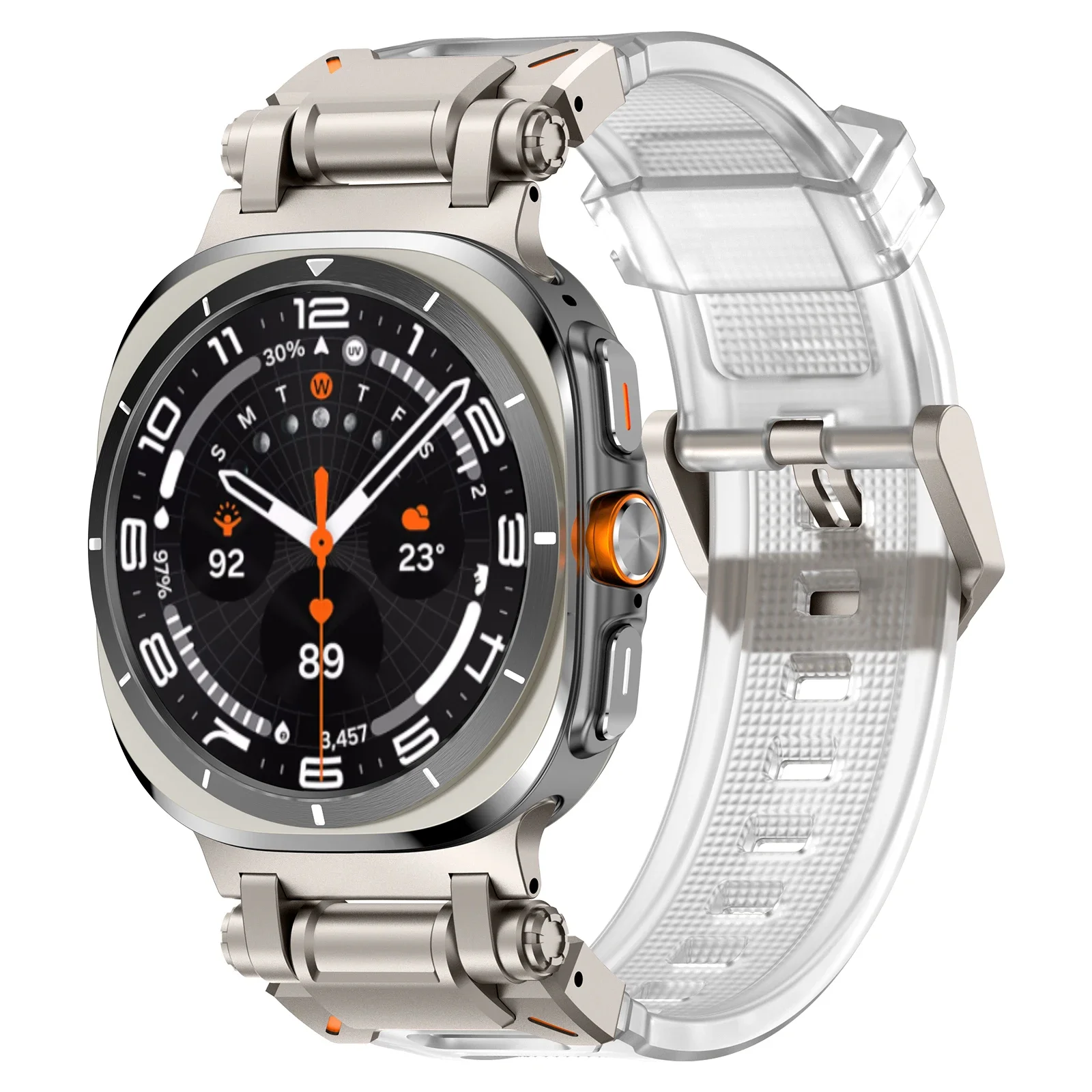 Pulseira de borracha tpu esportiva para samsung galaxy ultra 47mm banda de ajuste rápido para samsung galaxy 7 ultra 47mm pulseira de silicone correa