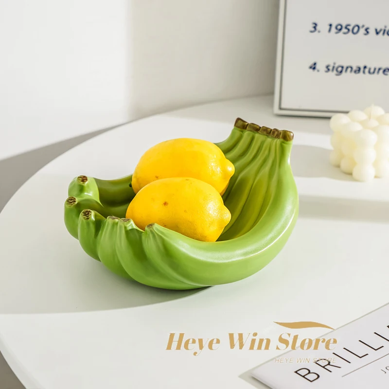 Banana-shaped Home Snack Plate Ceramic Bowls Exquisite Snacks Decorative Plate Restaurant Hotel Storage Tray Home Decoration view 4