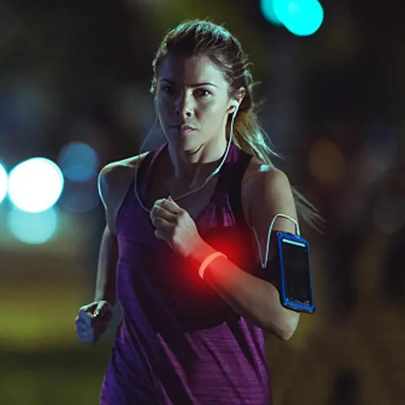 LED Mini Portable Armband Light COB Night Running Wrist Lamp 500LM Outdoor Camping Cycling Rechargeable Safety Warning Lantern