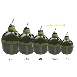 Military Bottle Aluminum Convenient Large Capacity Survival Water Bottle Canteen Kettle For Outdoor Camping Travel Hiking Fish