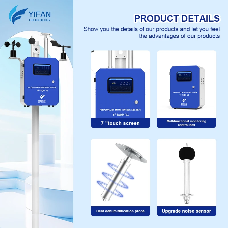 Air analyzer gas detector for O3 O2 NO2 CO2 TVOC PM2.5 PM10, radon, radiation, NH3, H2S, temperature, and humidity Gas analyzers