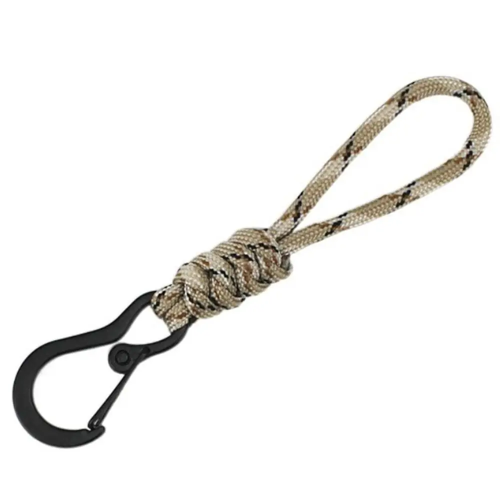 

High Strength Paracord Lanyard Multifunctional Anti-lost Braided Woven Keychain Stable Wear-resistant Parachute Cord Carabiner