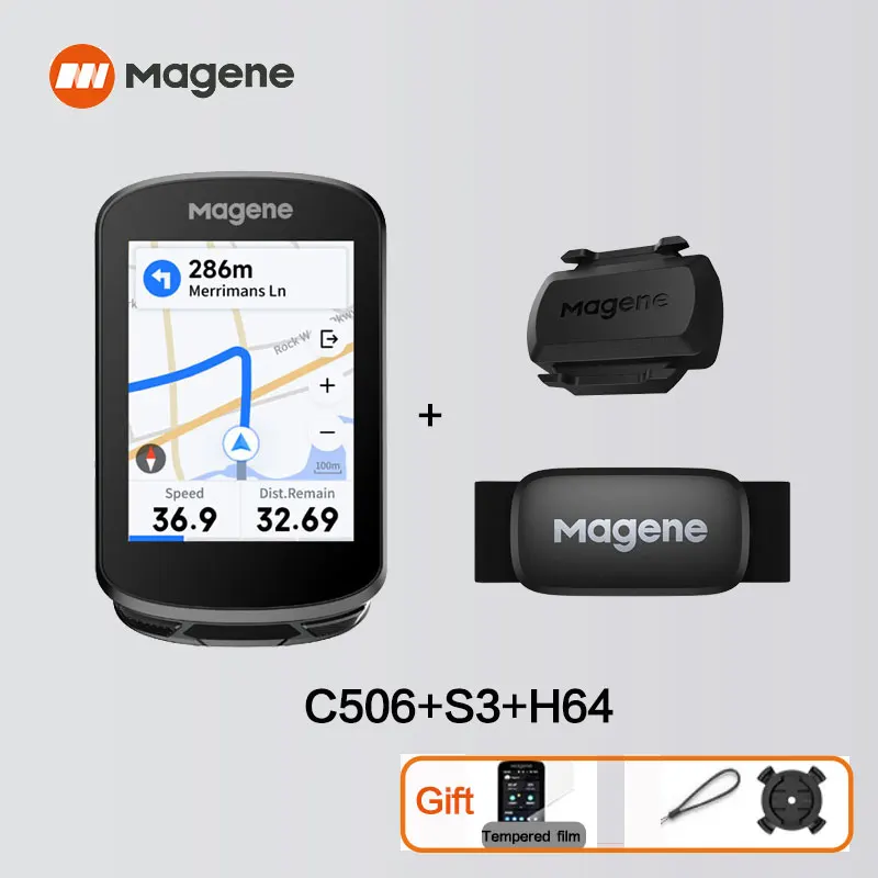 Magene C506 GPS Fietscomputer Navigatie WiFi Snelheidsmeter Kleurenaanraakscherm MTB Wegfiets Kilometerteller Fietsen Training Opmerking