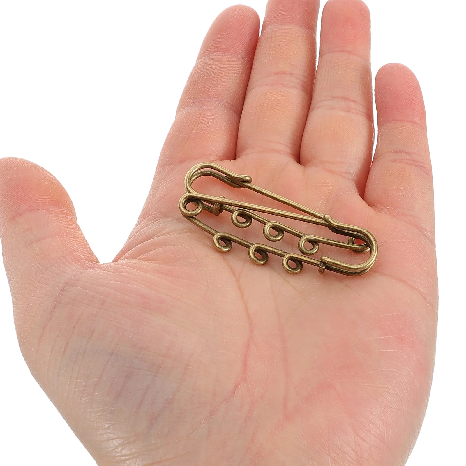 

20Pcs 3 Hole Safety Pins Large Brooch Pin Clips for Scarves Shawls Clothes Secure Lock Pins Decorative Jewelry for Women