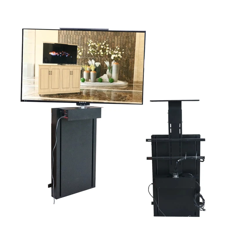 Remote control rotating 180 degrees electric rotating hidden cabinet pop-up TV lift with rotating mechanism