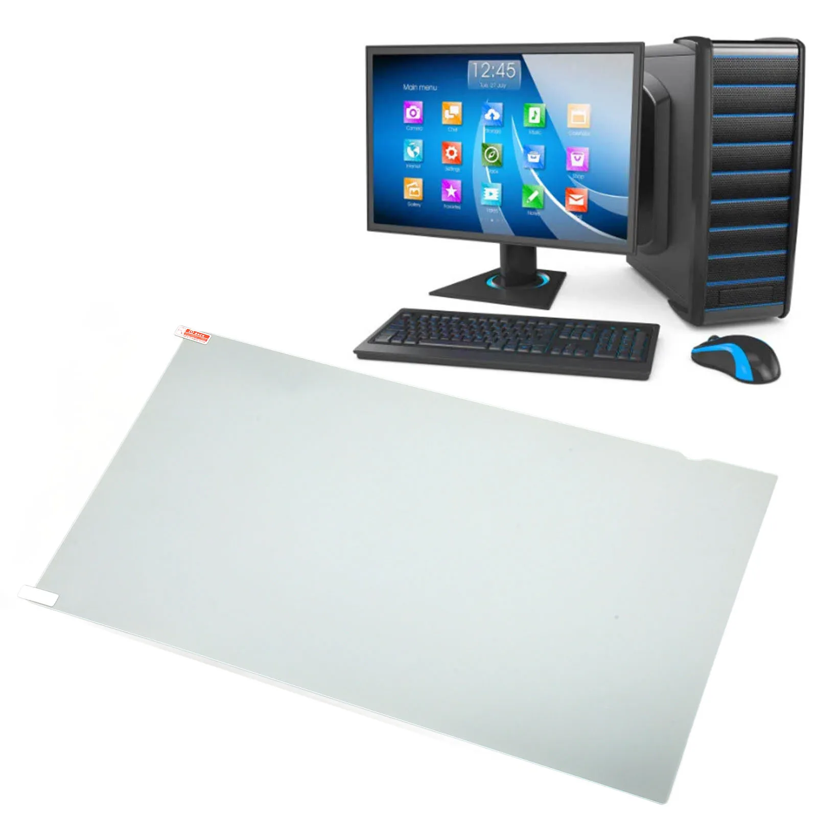 21.5 Inch PC Monitor Protector Blue Light Blocking UV Filtering Eye Protection PET Screen Protective Film for Computer Display