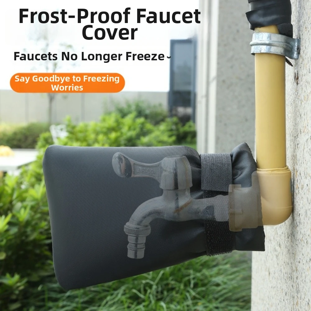 Waterproof Outdoor Faucet Cover Insulated Reusable Faucet Protector Cover Thick Cotton Windproof Winter Faucet Cover for Home