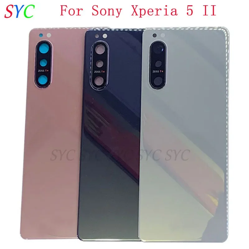 

Задняя дверь, крышка батарейного отсека, чехол для Xperia 5 II, задняя крышка с рамкой камеры, запасные части для объектива