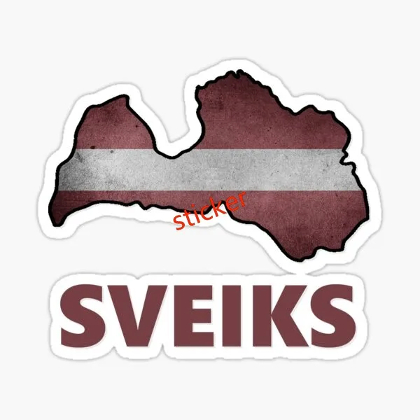 

Personality Latvia Flag Sticker Cover Scratches Decor Graphic Decals For Suv Window Motorcycle Bumper Cars