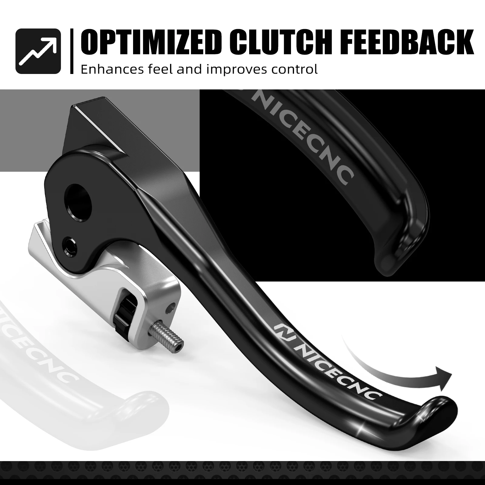  NICECNC Kurzer Kupplungshebel für Beta RR 300 RR 250 2013-2025 X-Trainer 300 250 für KTM EXC 300 2006-2025 EXC-F 350 SXF 450 – Detail 8