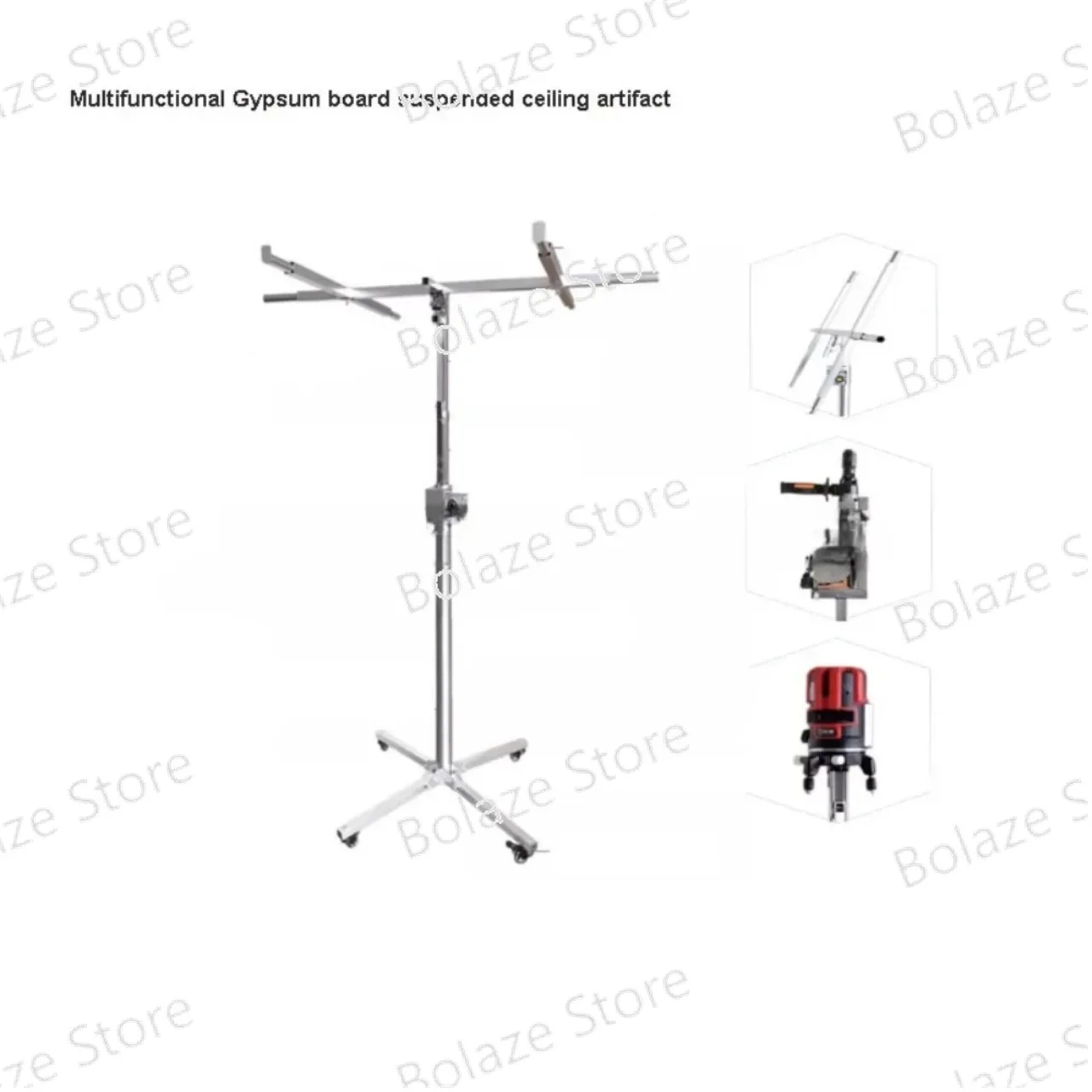 Lift and move electric Multi-functional drywall ceiling crafts, woodworking decoration, electric/manual lifting