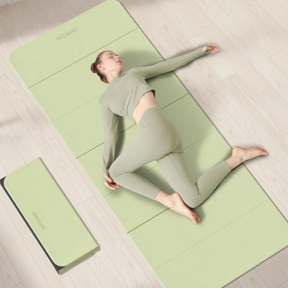 

7-Fold Yoga Mat 70x24 Inch, 1/2 Inch Thick Non-Slip TPE Exercise Mat for Travel & Home Gym