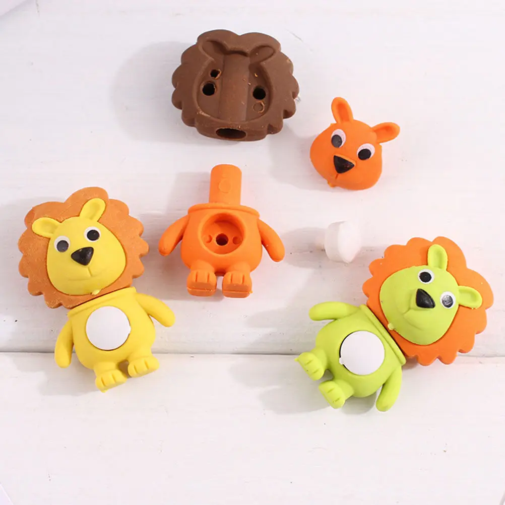 48pcs-mini-lion-erasers-bulk-cartoon-animal-shape-drawing-accessories-cute-awards-party-gifts-bulk-erasers-for-pencils
