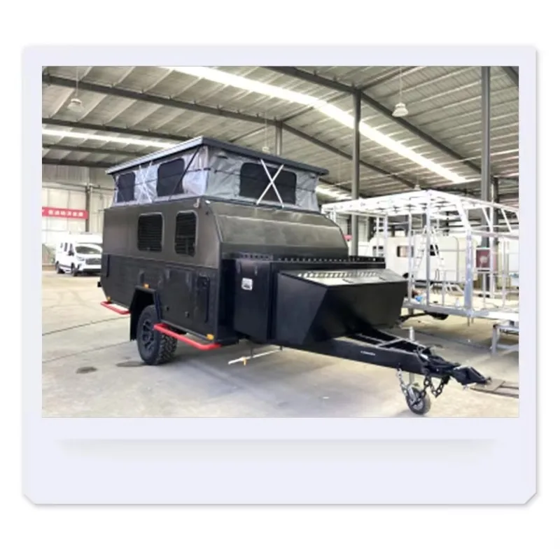 Customized OEM Customized  Luxury RV Motorhome Offroad Camper with Electric Brake for Truck Camper Camping Travel Trailer Use