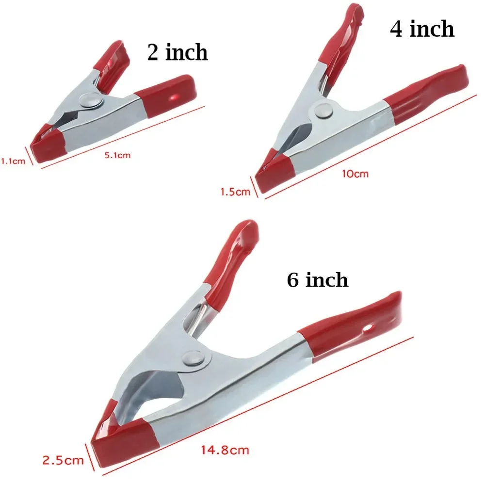 2/4/6 Inch Metal A-Shaped Spring Clip Multi-Purpose Woodworking Electrician Powerful Spring Clamps A Clip Hand Tools