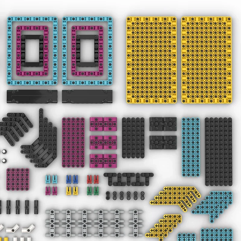 新しいビルディングブロックパーツ、テクニカルブリックMOCパーツパックキット、SPIKE Prime 45678コアセットDIY教育STEAM玩具に適合