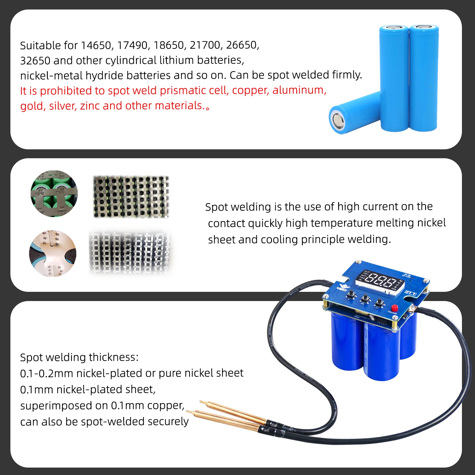 KEKK Spot Welder Machine K30 Farad capacitor Spot Welding Control Board Kit Spot Welders Controller Module for DIY 18650 Battery