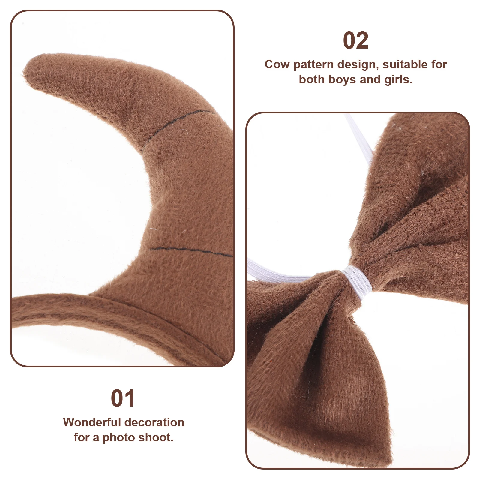 

3pcs Yellow Cow Headband Kids Costume Set Pp Cotton Filled Party Cosplay Accessory For Fancy Dress Halloween Christmas Decor