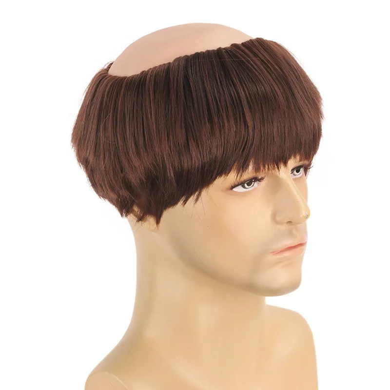 ذكر الراهب شعر مستعار تأثيري آلة صنع الشعر الاصطناعية، مناسبة لجميع القديسين كرنفال موضوع زي حفلة الدعائم شعر مستعار أصلع