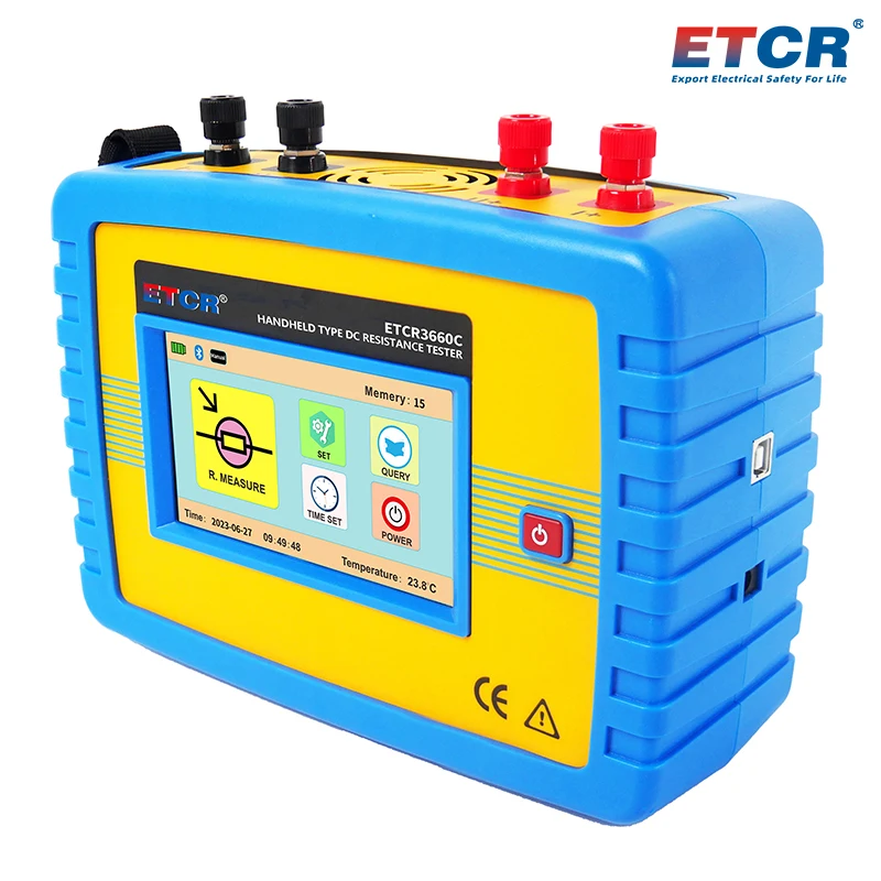 New ETCR3660C Handheld Transformer DC Resistance Tester 1.0uΩ~50.00kΩ For Cable Conductor Switches Battery Parallel Connection