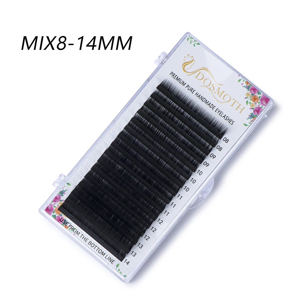 DOSMOTH 0.05/0.07 L 16rows soft eyelash extension, false eyelashes
