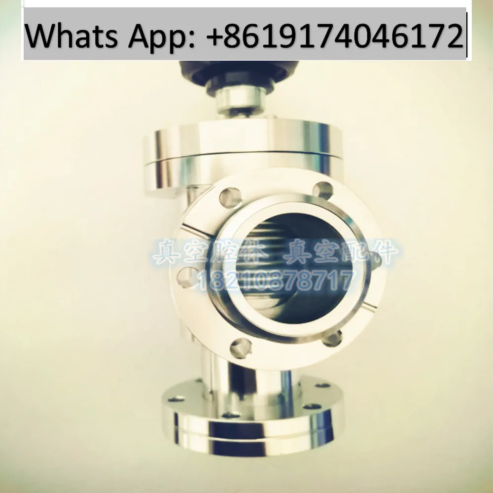 

Ultra high vacuum CF/KF manual baffle valve, variable diameter right angle manual valve KF/CF16/25/35/40/50