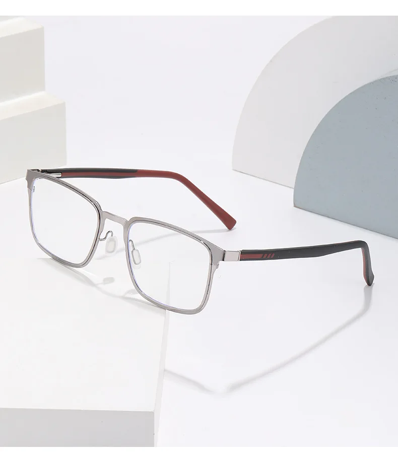 Photochrome Myopie-Brille, Business-Vollformat, modisch, ultraleicht, für Herren, quadratisch, Tr90-Tempel, Myopie-Brille 8405 – Detail 10