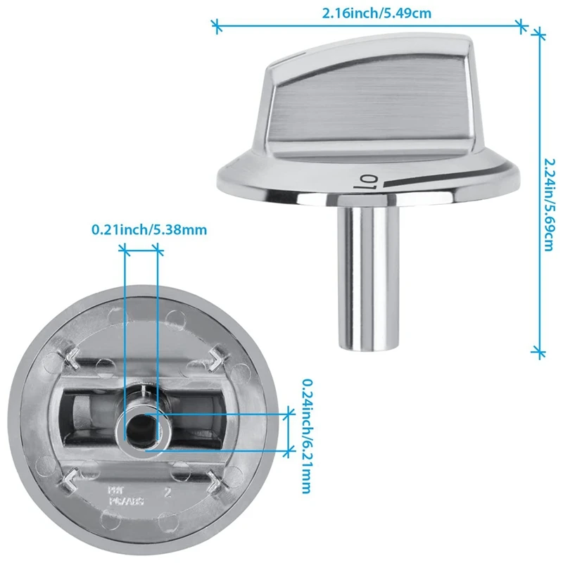 2 Pack Burner Knob For Frigidaire,Gas Range Knobs,Gas Stove Parts Upgrade Control Knob 5304525746