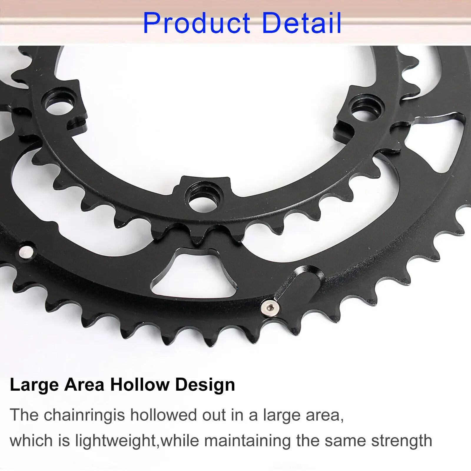 BUCKLOS 110 BCD Road Bike Chainring 34 36 39 50 52 53T Double Speed Chainwheel Plate 8/9/10/11 Speed Bicycle Crown Cycling Parts