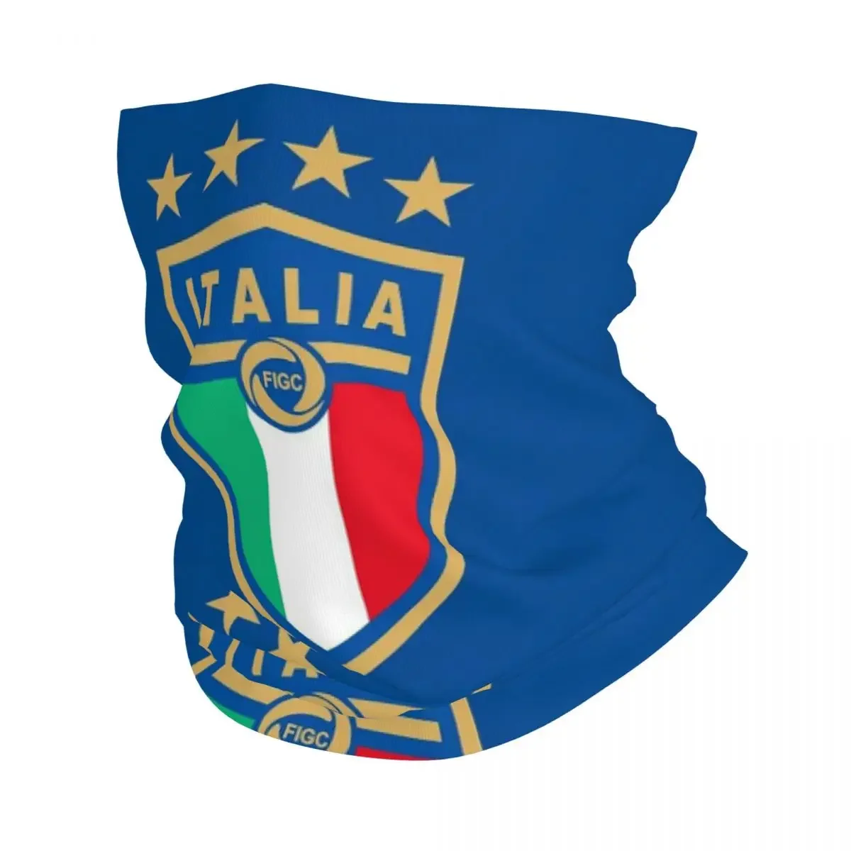 New Italia Figc Bandana Neck Gaiter Printed World 4 Stars Soccer Football Wrap Scarf Headband Outdoor Sports Unisex Adult Windpr