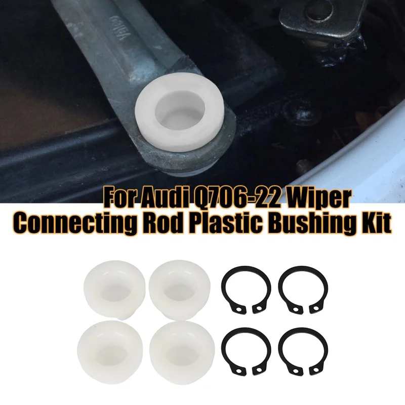 

Car Windshield Wiper Linkage Plastic Bush Set Fit Original Linkrods Kit 715 For Audi Q7 2006-2022 Car Replacement Interior Parts