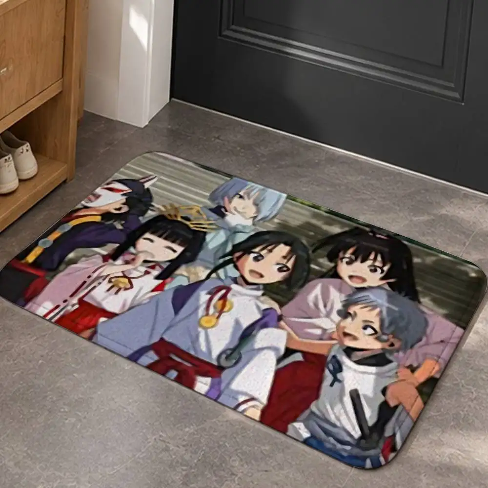 Anime The Elusive Samurai Home Decor Short Plush Floor Mat, Non-Slip & Easy to Clean for Multi Doorways