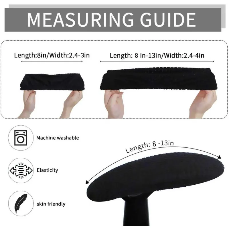 1pair for Desk Chairs Office Chair Armrest Covers Stretchable Water Resistant Jacquard Elastic Band Short Chair Arm Covers