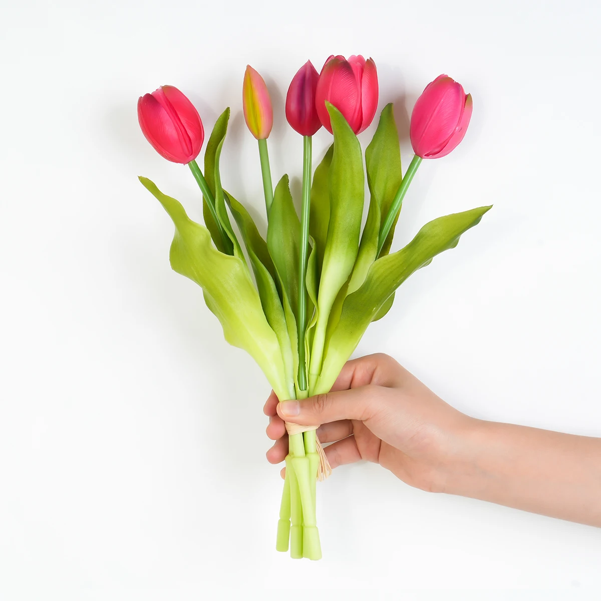 5 stks Kunstmatige Tulp Boeket Siliconen Nep Bloemen Feestdecoratie Woonkamer Tafel Middelpunt Bloemstuk Decoratie