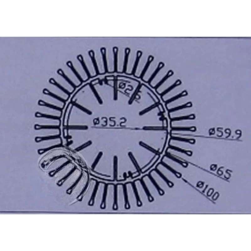 1Pcs 100x65mm 25W Sunflower Aluminum Alloy Round Heat Sink LED Cooling Custom Machining Parts