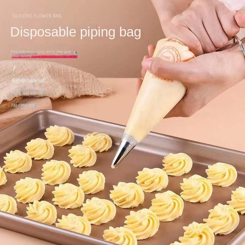 100pcs Thickened Disposable PastryBags withCakeDecoratingTips  Food CreamGel Pastry Bag/Squeeze Dispenserfor BakingTools