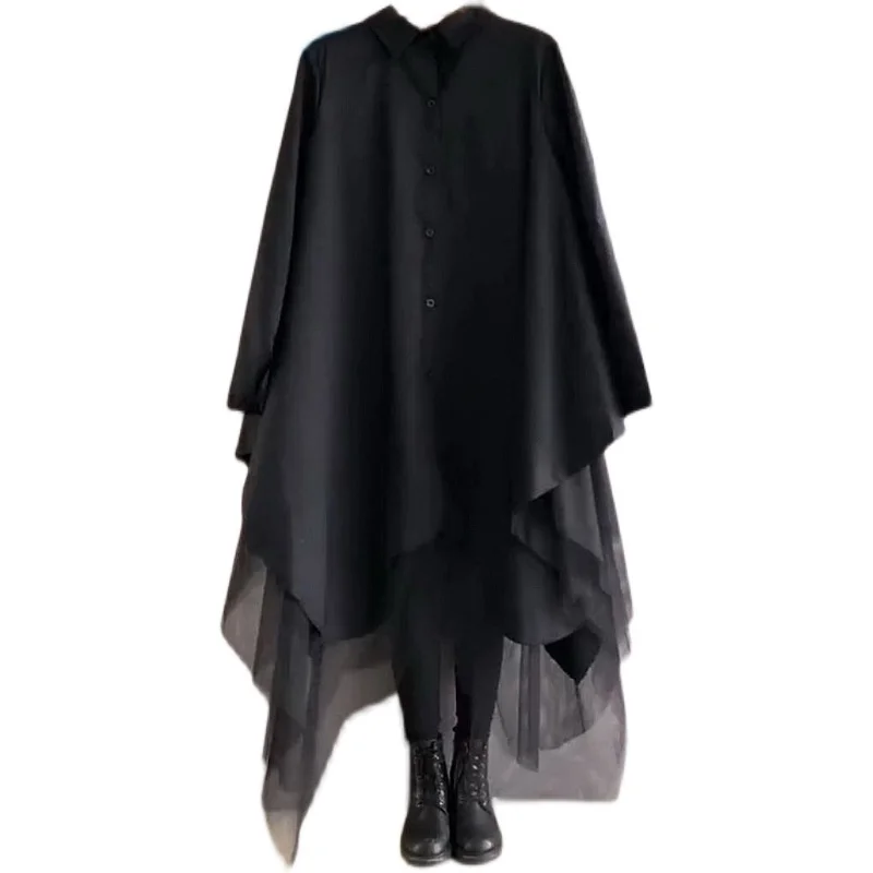 

Свободный двухслойный кардиган большого размера, женский кардиган средней длины, корейский хлопковый длинный воротник све