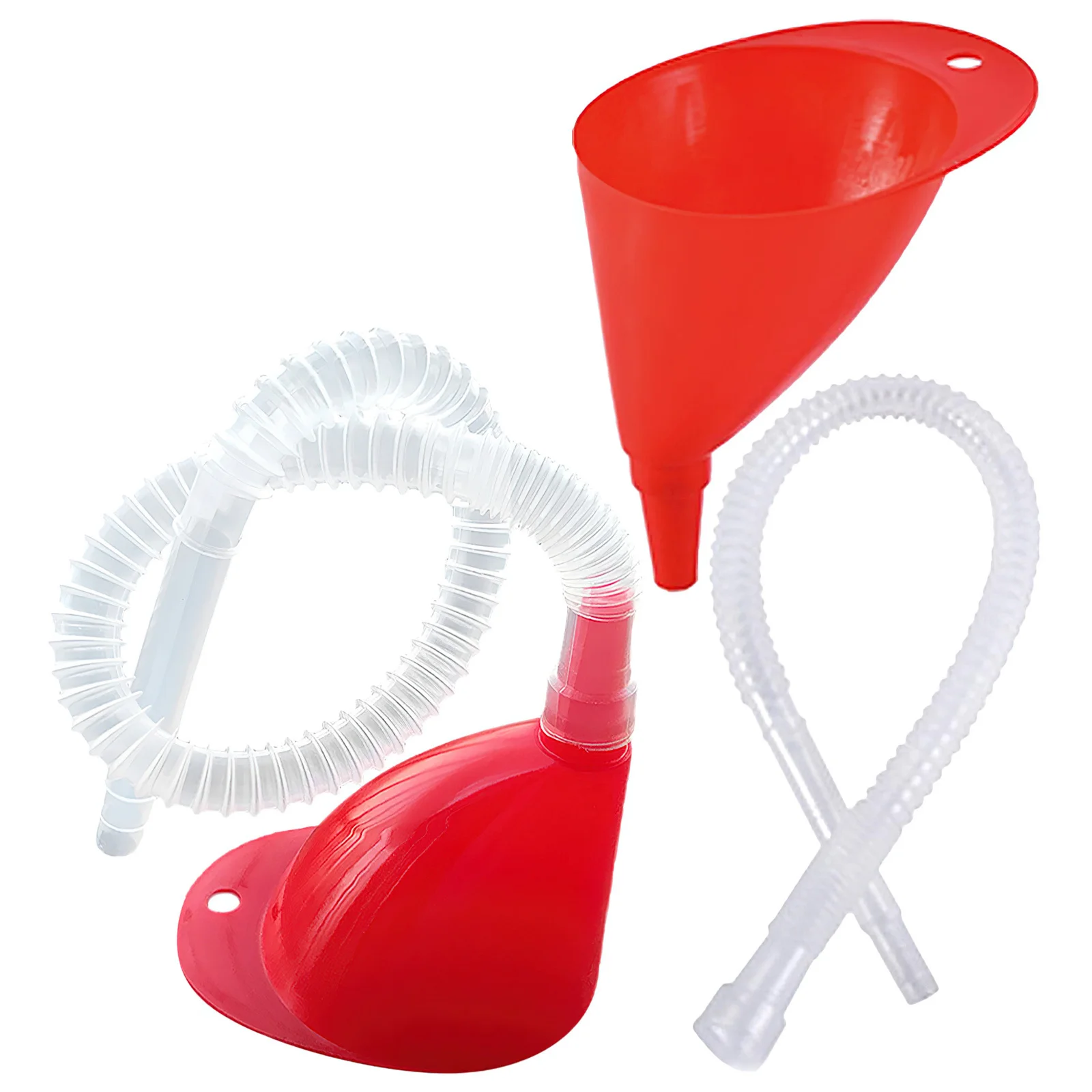

2Sets Oil Funnel for Cars Motorcycles Flexible Plastic Fuel Funnel with Long Tube Large Capacity Transparent Hose for Gas Engine